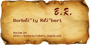 Borbély Róbert névjegykártya