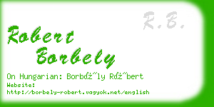 robert borbely business card